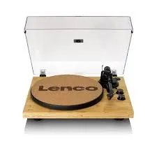 Lenco LBT335BA Bamboo Bluetooth Turntable with Ortofon 2M RED