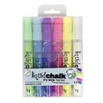TEXTA LIQUID CHALK MARKER DRY WIPE BULLET 45MM ASSORTED WALLET 6