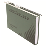 CRYSTALFILE DOUBLE CAPACITY SUSPENSION FILES 30MM FOOLSCAP GREEN PACK 9