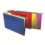 CRYSTALFILE COLOURS SUSPENSION FILES FOOLSCAP ASSORTED PACK 24