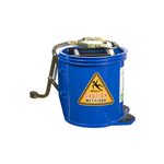 CLEANLINK HEAVY DUTY MOP BUCKET METAL WRINGER 16L BLUE