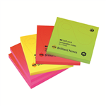 MARBIG BRILLIANT NOTES REPOSITIONABLE 75 X 75MM ASSORTED PACK 4