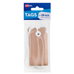 CRAFT TAG AVERY 96X48MM WITH STRING KRAFT BROWN PK23