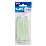 CRAFT TAG AVERY 96X48MM WITH STRING GREEN PK23
