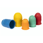 REXEL THIMBLETTES FINGER CONES ASSORTED SIZE AND COLOURS PACK 14