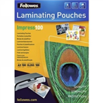LAMINATING POUCHES FELLOWES A3 100 MICRON GLOSS PK99