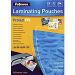 LAMINATING POUCHES FELLOWES A3 175 MICRON GLOSS PK99