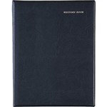 COLLINS VISITORS BOOK SHORT WIRO BOUND A4 64 LEAF PVC A4 BLACK