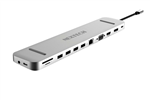 12 IN 1 MULTIFUNCTION USB TYPEC HUB WITH HDMIDISPVGA NETWORK USB PORTS AND USB TYPEC WITH POWER DELIVERY