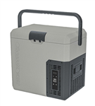 18L BRASS MONKEY PORTABLE FRIDGEFREEZER WITH CARRY HANDLE AND BATTERY COMPARTMENT  GREYDARK GREY