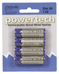12V 2000MAH AA NIMH BATTERIES  PACK OF 3