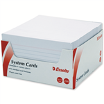 ESSELTE RULED SYSTEM CARDS 127 X 76MM WHITE PACK 499
