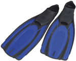 BLUE DIVING FINS SIZE ML  MENS SIZE 75 AU WOMENS SIZE 9