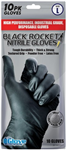 BLACK ROCKET NITRILE GLOVES LARGE PK9