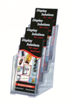 DEFLECTO BROCHURE HOLDER 4TIER DL CLEAR