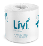 LIVI ESSENTIALS 1001 TOILET TISSUE 2PLY 400 SHEET CARTON 47
