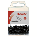 ESSELTE MAP PINS BLACK PACK 199