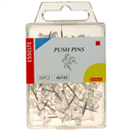 ESSELTE PUSH PINS CLEAR PK49