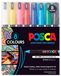 POSCA PC1MR PAINT MARKER BULLET ULTRA FINE 07MM ASSORTED COLOURS PACK 7