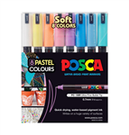 POSCA PC1MR PAINT MARKER BULLET ULTRA FINE 07MM ASSORTED PASTEL COLOURS PACK 7