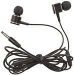 ALUMINIUM STEREO EARPHONES WITH MICROPHONE AND VOLUME CONTROL