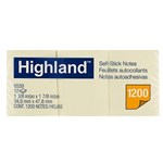 HIGHLAND SELFSTICK NOTES 40 X 50MM YELLOW PACK 12