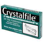 CRYSTALFILE 2 PIECE PAPER FASTENERS BOX 49