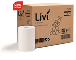 LIVI EVERYDAY HAND TOWEL ROLL 1PLY 80M WHITE CARTON 15