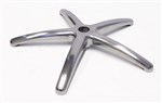 5STAR CHROME CHAIR BASE WITH BLACK CASTORS  650MM