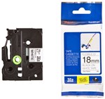 Brother 18mm Flexible TZe Tape  Black on White