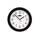 Carven 250mm Black Frame Clock  Stylish  Practical Timepiece