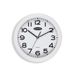 Carven 250mm White Frame Clock  Clean  Classic