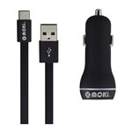 MOKI TYPE C USB CABLE  CAR CHARGER KIT  FAST CHARGING ONTHEGO
