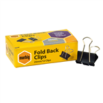 MARBIG FOLDBACK CLIPS 25MM BOX 11