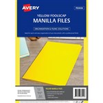 AVERY 88242 MANILLA FOLDER FOOLSCAP YELLOW PACK 20