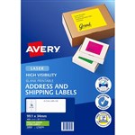 AVERY 35932 L7162FG HIGH VISIBILITY SHIPPING LABEL LASER 16UP FLUORO GREEN PACK 25