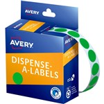 AVERY 937375 ROUND LABELS 14MM GREEN BOX 1050