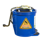 CLEANLINK HEAVY DUTY MOP BUCKET METAL WRINGER 16L BLUE