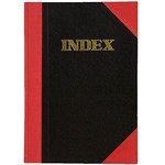 BLACK AND RED NOTEBOOK CASEBOUND RULED AZ INDEX 200 PAGE A4