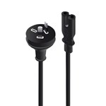 LINDY 30963 POWER CABLE 2 PIN PLUG TO IECC7 SOCKET 3M BLACK