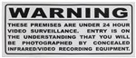 LABEL  SURV WARNING 50X120MM LGE