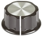 KNOB PLAST ALU INSERT 45MM