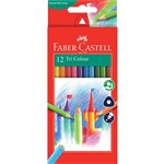 FABERCASTELL TRIANGULAR COLOUR PENCILS ASSORTED PACK 12