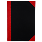 BLACK AND RED NOTEBOOK CASEBOUND RULED 200 PAGE A3