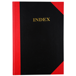 BLACK AND RED NOTEBOOK CASEBOUND RULED AZ INDEX 200 PAGE A3