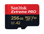 SANDISK EXTREME PRO 256GB MICROSD SDXC SDXC UHSI 200MBS 140MBS V30 U3 A2 4K UHD SHOCK TEMPERATURE WATER  XRAY PROOF WITH SD ADAPTOR