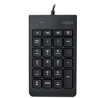 RAPOO K10 WIRED NUMERIC NUMBERPAD KEYBOARD   SPILL RESISTANT DESIGN LASER CARVED KEYCAP SPILLRESISTANT DESIGN