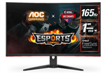 AOC 315 CURVED 1MS 165HZ FULL HD FREESYNC ULTRA NARROW BORDER GAMING MONITOR  DP X 1 HDMI X 2 VGA X1 VESA100MM LOW BLUE