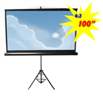BRATECK STANDARD PORTABLE TRIPOD PROJECTION SCREEN 100  43 VIEWING SIZEWXH 200 X150CM