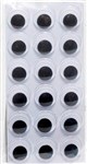 JOGGLE EYES 15MM ROUND BLACKWHITE PACK 100